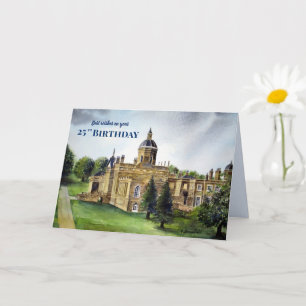 25. Geburtstag wünscht Castle Howard York Malerei Karte