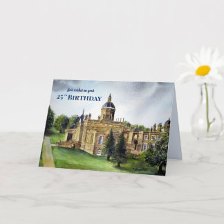 25. Geburtstag wünscht Castle Howard York Malerei Karte