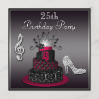25. Geburtstags-Disco Diva Cake und Heels Hot Pink