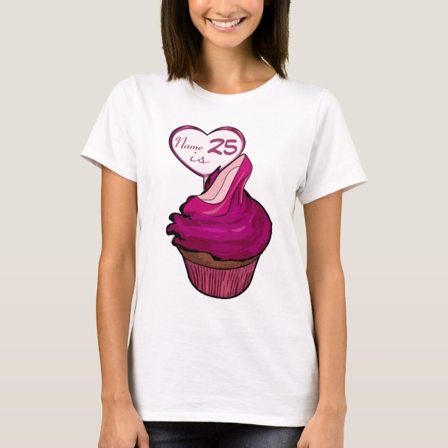 25. Geburtstags-Kuchen-T - Shirts (Vorderseite)