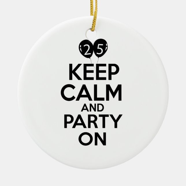 25. Geburtstagsentwürfe Keramikornament (Vorne)