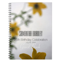 25. Geburtstagsfeier Floral Gästebuch