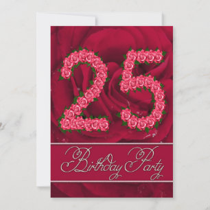 25. Geburtstagsfeier mit Rose Einladung