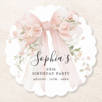 25. Geburtstagsfeier Rosa Schleife mit Rosen