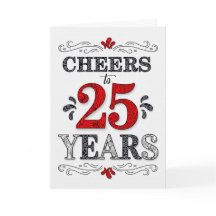 25. Geburtstagsjubeln im Schwarz-Rot-Muster