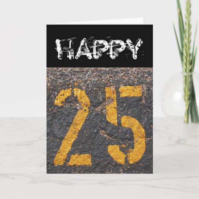 25. Geburtstagskarte Karte (Vorderseite)