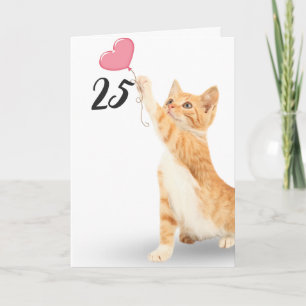 25. Geburtstagskatze Karte