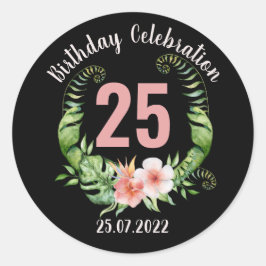 25. Geburtstagspartei Runder Aufkleber
