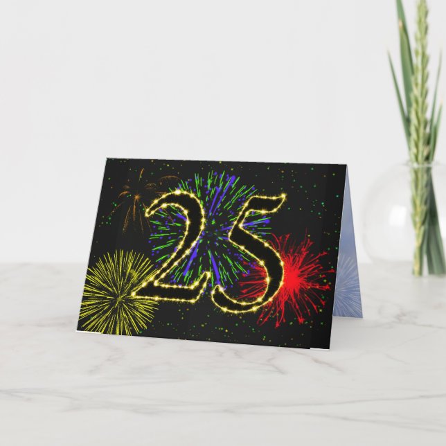 25. Geburtstagsparty Einladung (Vorderseite)