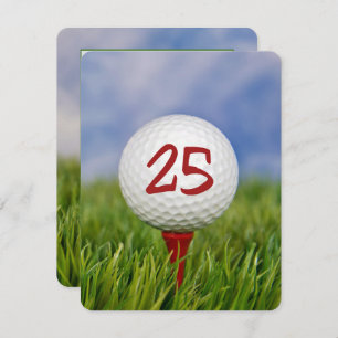 25. Geburtstagsparty Golf Thema Einladung