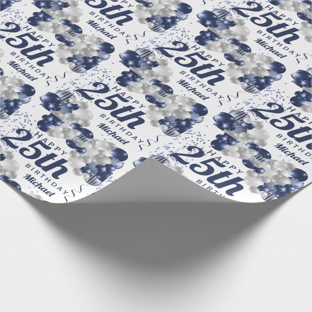 25. Geburtstagsseestützpunkt Geschenkpapier (Ecke)