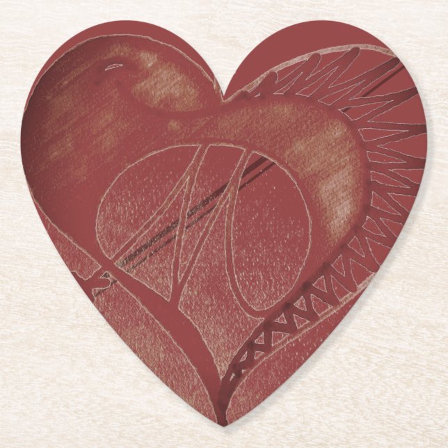 25 Herz-LGM-Untersetzer Untersetzer (Vorderseite)