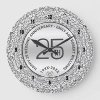 25. Hochzeit Jubiläum weiße Diamanten & Silber