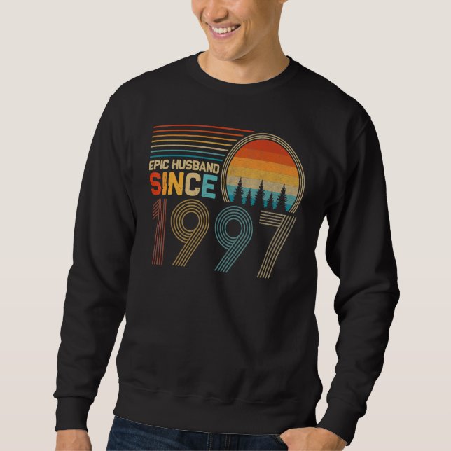 25. Hochzeitsjubiläum für ihn Epischer Ehemann Auf Sweatshirt (Vorderseite)