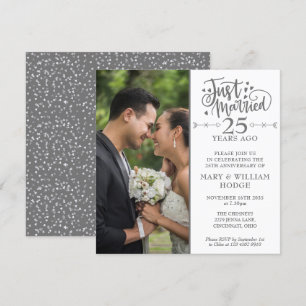 25. Hochzeitsjubiläum Hochzeitsfoto Quadrat Einladung