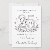 25. Hochzeitsjubiläum | Silberhochzeit Karte