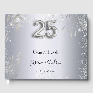 25. Hochzeitsjubiläum Silberlaub Gästebuch