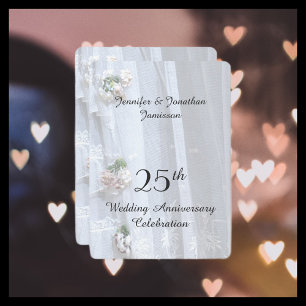 25. Hochzeitsjubiläumsfeier, Antike Spitze Einladung