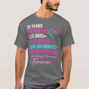 25. Hochzeitstag 25 Jahre Ehepaar T-Shirt