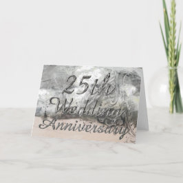 25. Hochzeitstag Chic Silver Typografie Karte