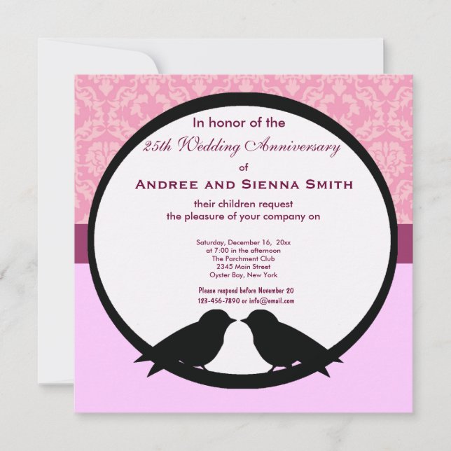 25. Hochzeitstag Einladung (Vorderseite)