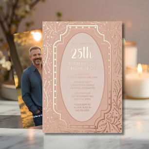 25. Hochzeitstag Einladung florales Elegant
