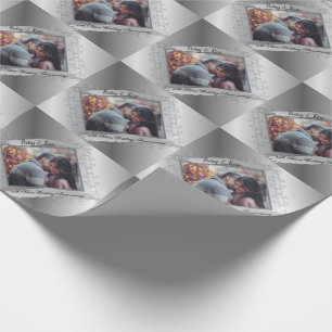25. Hochzeitstag Foto Geschenkpapier