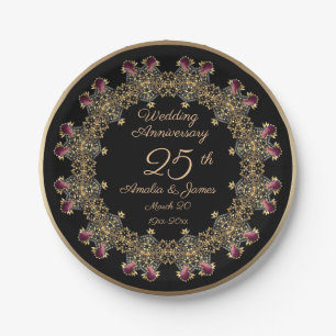 25. Hochzeitstag Geschenke für Paare C Pappteller