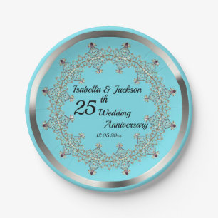 25. Hochzeitstag Geschenke für Paare C Pappteller