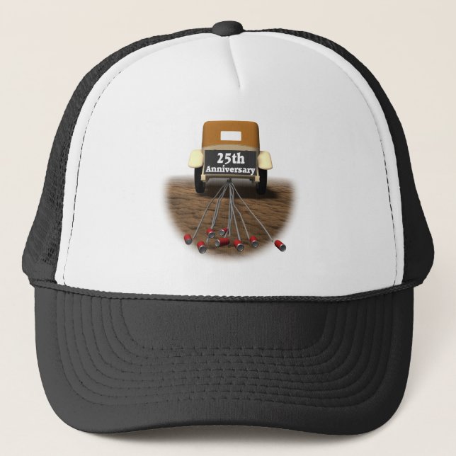 25. Hochzeitstag-Geschenke Truckerkappe (Vorderseite)