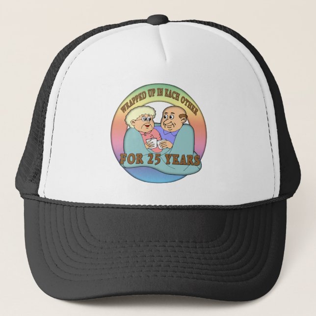 25. Hochzeitstag-Geschenke Truckerkappe (Vorderseite)