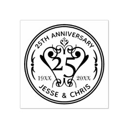 25. Hochzeitstag Gummistempel