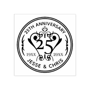 25. Hochzeitstag Gummistempel