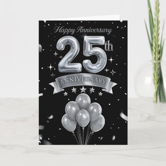 25. Hochzeitstag Karte (Vorderseite)