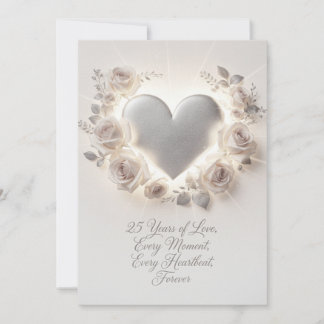 25. Hochzeitstag-Karte – Romantischer Luxus  Feiertagskarte