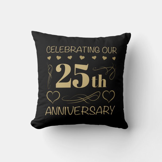 25. Hochzeitstag Kissen (Vorderseite)