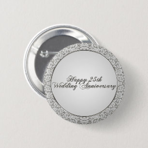 25. Hochzeitstag-Knopf Button
