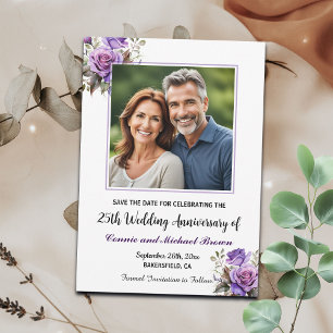 25. Hochzeitstag Lila Rose Foto Save The Date