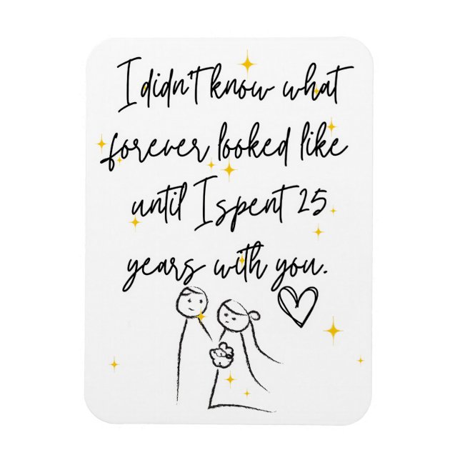 25. Hochzeitstag  Magnet (Vertikal)