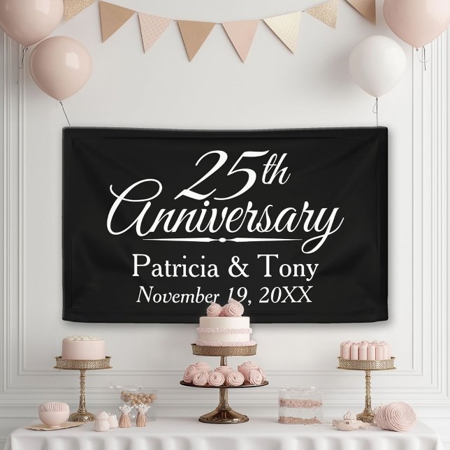 25. Hochzeitstag Personalisiert Banner (Custom Anniversary Banner)