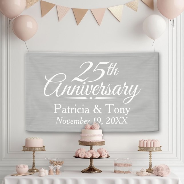 25. Hochzeitstag Personalisiert Banner (Custom Anniversary Banner)