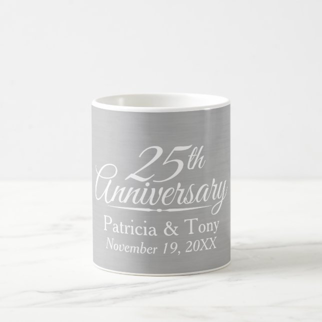 25. Hochzeitstag Personalisiert Kaffeetasse (Mittel)