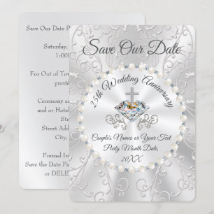 25. Hochzeitstag SAVE the DATE Karten