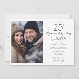 25. Hochzeitstag Single Foto Einladung