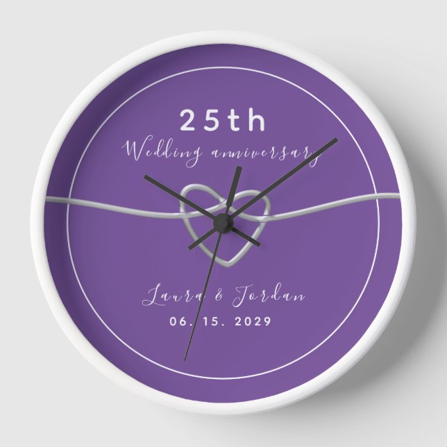 25. Hochzeitstag Uhr (Vorderseite)