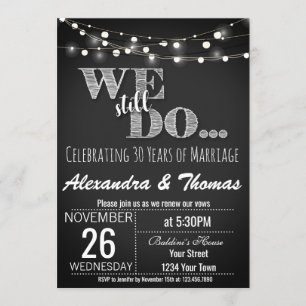 25. Hochzeitstag, Wir feiern immer noch unseren Ja Einladung