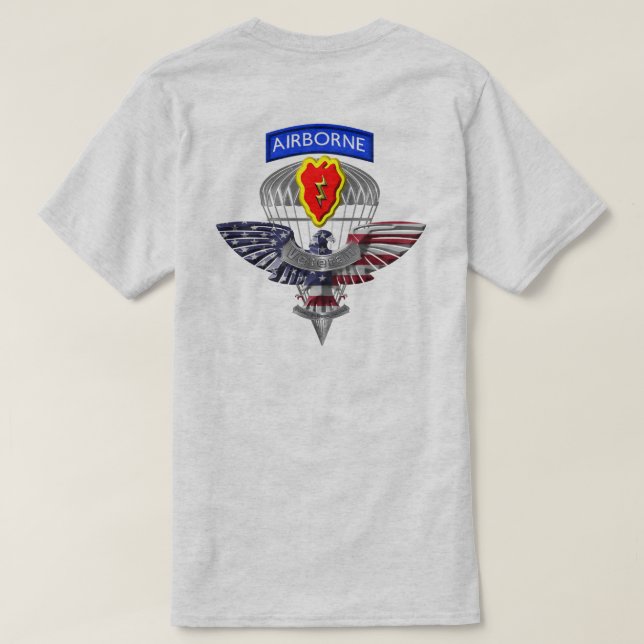 25. Infanterie-Division (Im Flugzeug) Veteran T-Shirt (Design Rückseite)