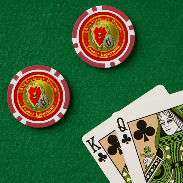 25. Infanterieabteilung Pokerchips (Pokertisch (doppelt))