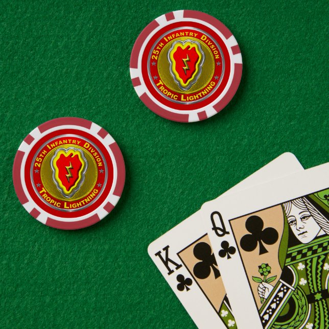 25. Infanterieabteilung Pokerchips (Pokertisch (doppelt))