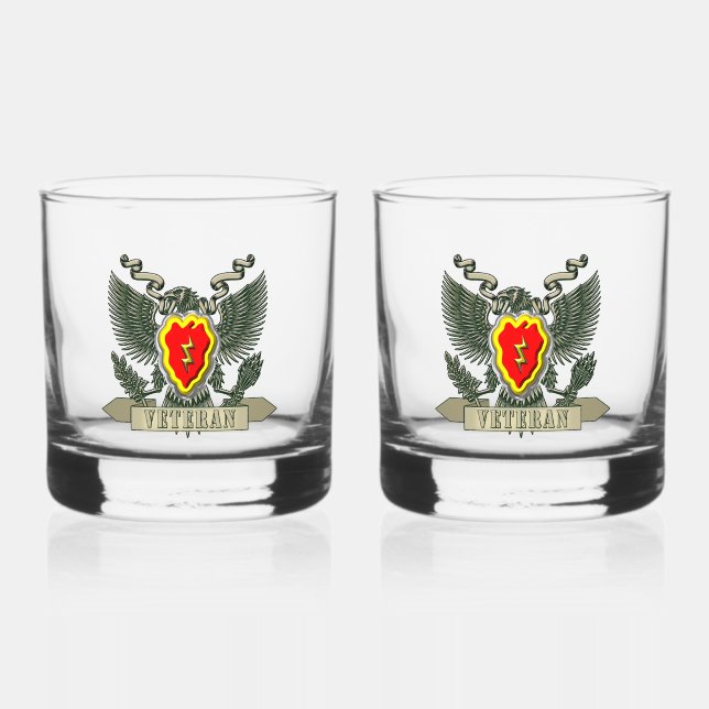 25. Infanterieabteilung Veteran Whiskyglas (Vorderseite)